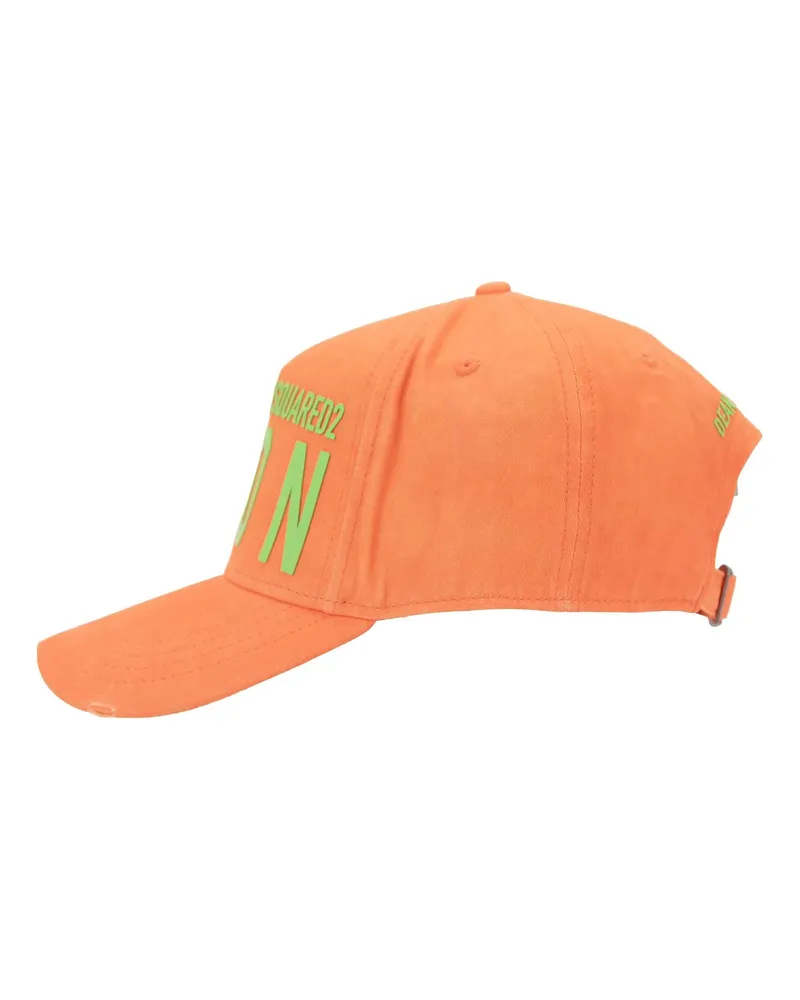 Dsquared2 Men's Icon Logo Baseball Cap Orange Accessories > Beanies & Hats Orange