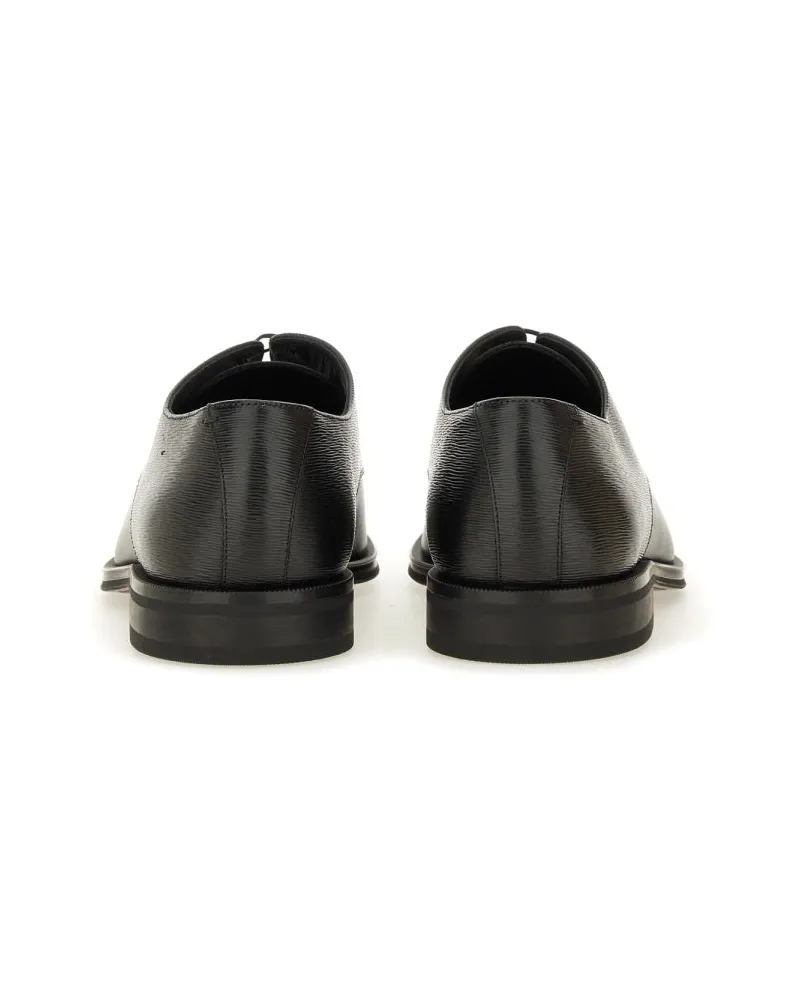 HUGO BOSS Leather Derby Loafer — Black Black