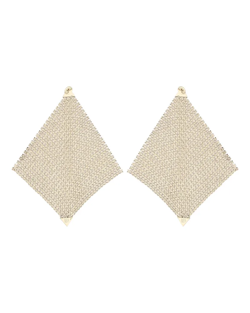 Paco Rabanne Women's Pixel Chainmail Earrings P710 Brass Gold