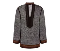 Women Brown Linen Blouse 209 Exclusive Of Trim Maglie Sweater