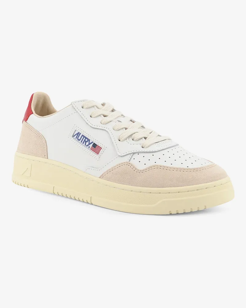 AUTRY Men's Sneakers Medalist Low White Leather Leather-Rubber Trainers Leather/rubber White