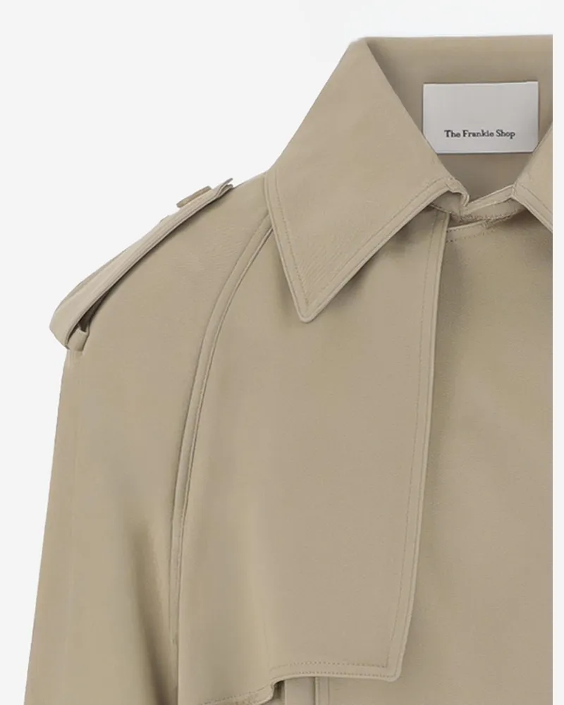 FRANKIE Shop Women Trench Coat Viscose Beige Beige