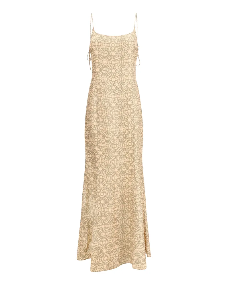 Kristina Ti Women's Sleeveless Long Dress Multicolour Viscose Green