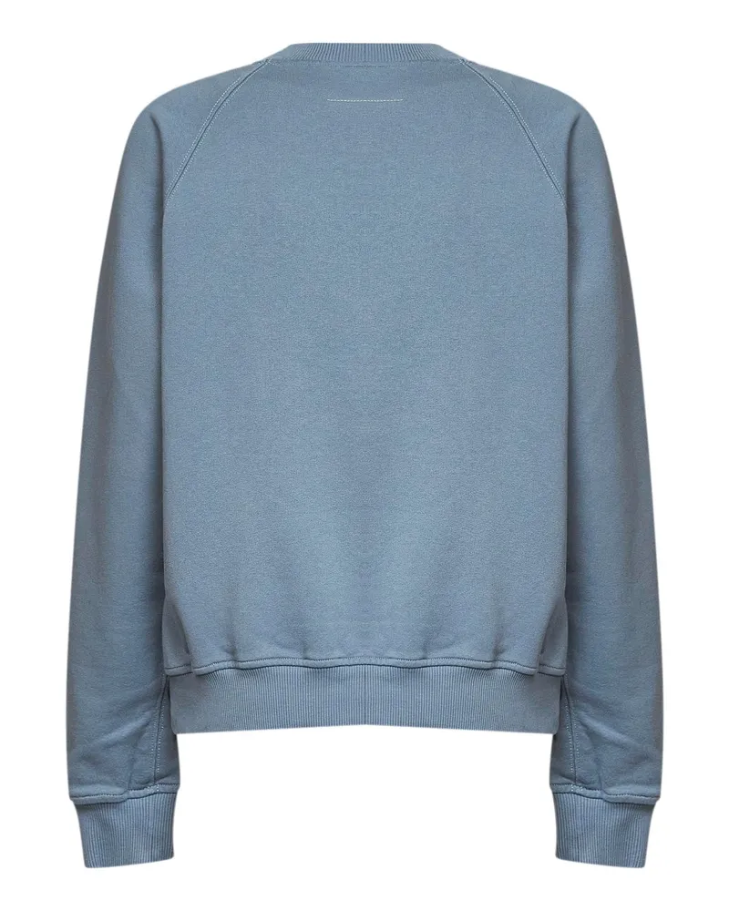 Maison Margiela Layered Panel Cotton Sweatshirt — Blue Blue