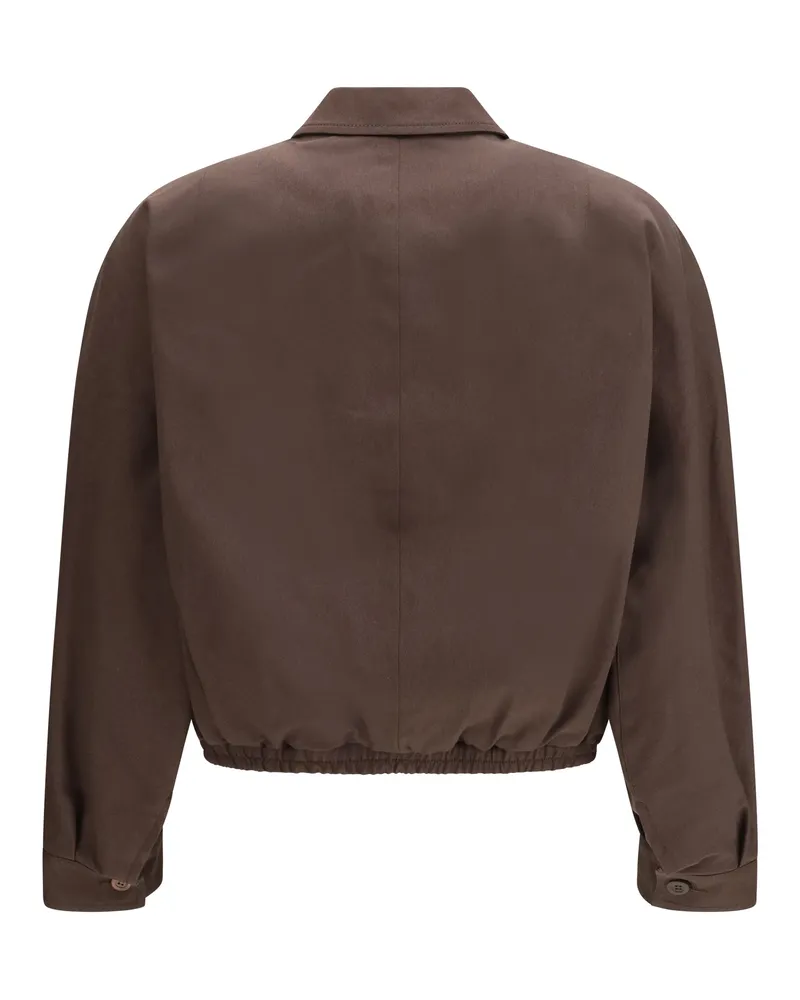 Magliano Men's Jacket Work Cotton Gabardine Brown Brown