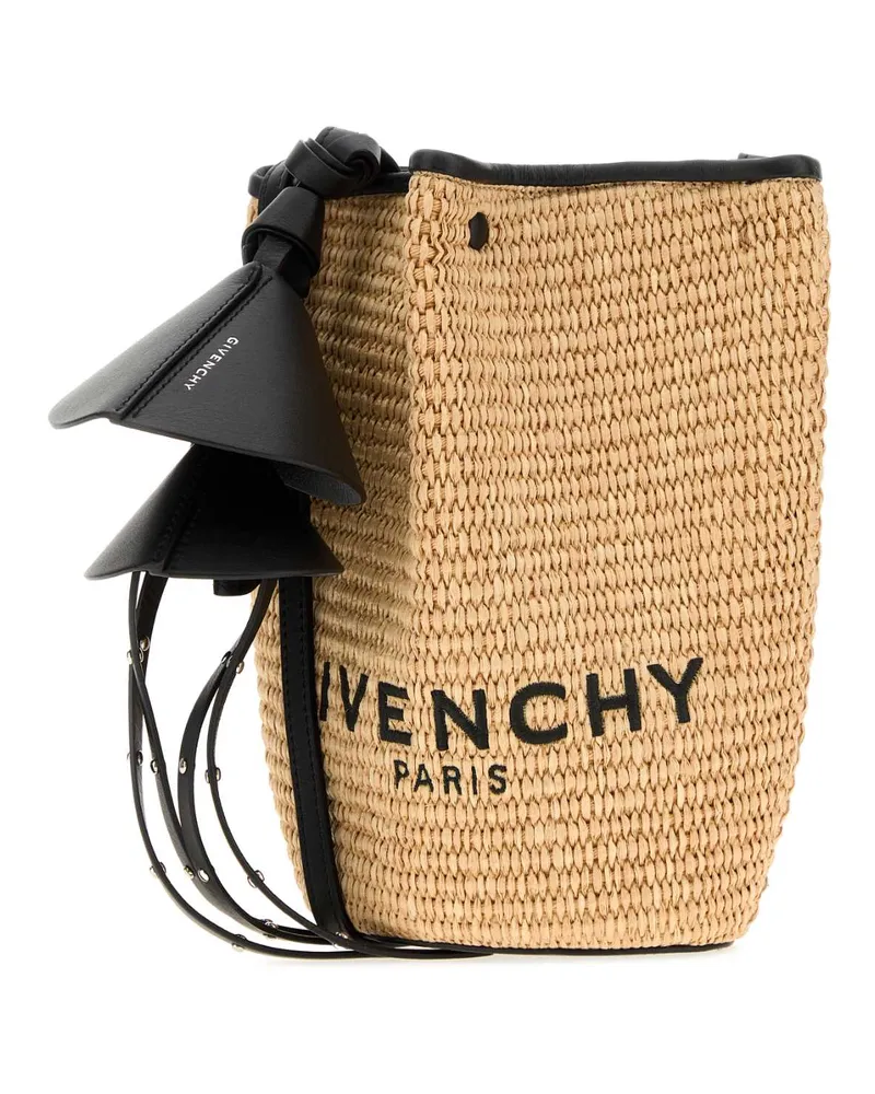Givenchy Women's Raffia Nano Span Bucket Bag Natural Borse A Tracolla Beige