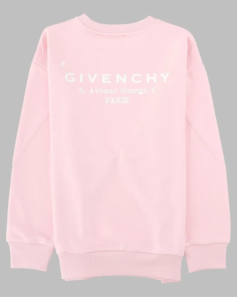 Givenchy Logo-Embroidered Cotton Sweatshirt — Pink Pink