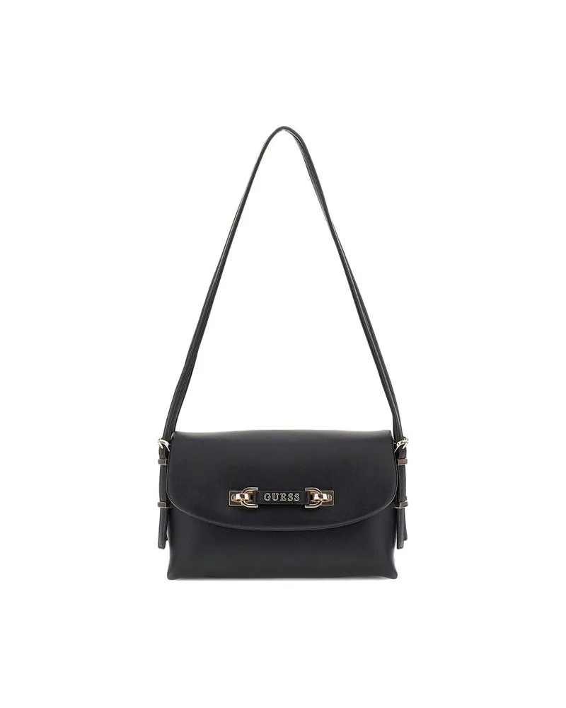 Guess Women's Shoulder Bag Black Polyurethane - Shoulder-Bags Black