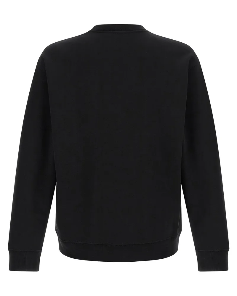 Valentino Garavani Gold-Logo Patch Pocket Sweatshirt — Black Black