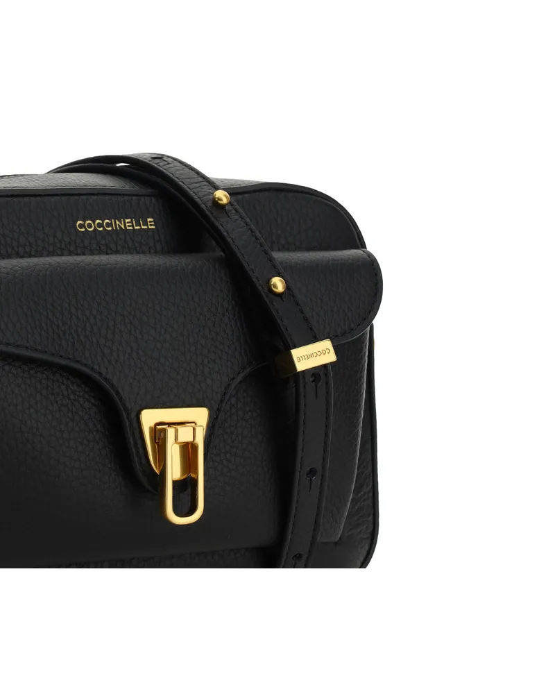 Coccinelle Women's Soft Shoulder Bag Beat Calfskin Black Calf Leather Black