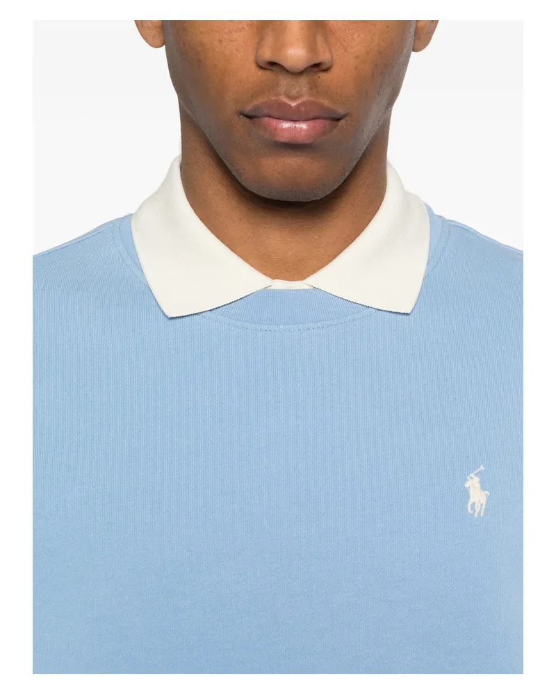 Ralph Lauren Embroidered Logo Sweatshirt — Blue Blue
