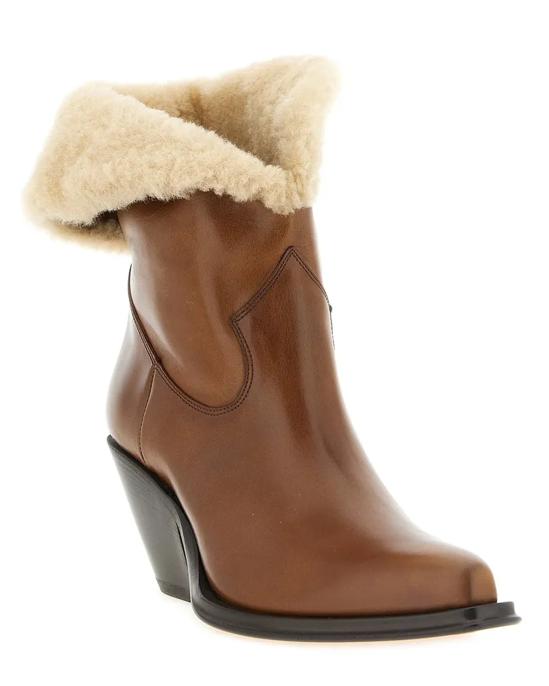 Chloé Azelan Ankle Boot — Brown Brown