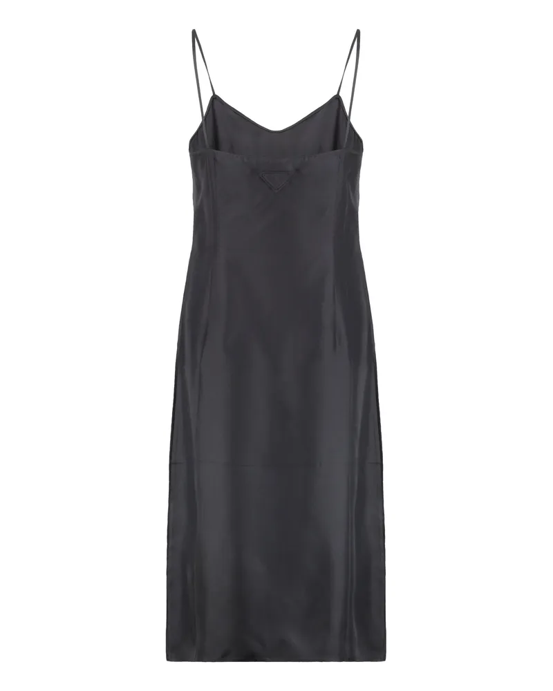Prada Women's Silk Mini Dress Black Black