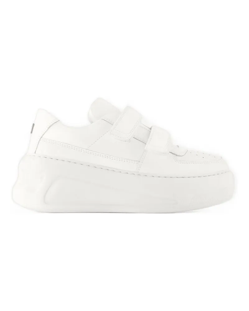 Acne Studios Unisex Steffey U Friend Sneakers -  Leather White Cowhide Shoes White