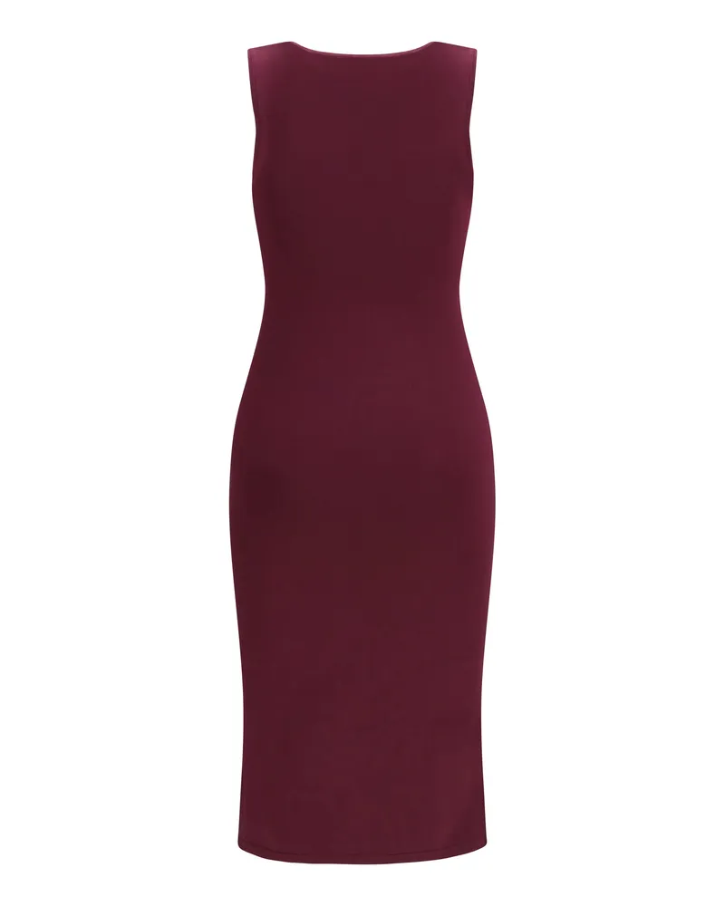 Sa Su Phi Women's Dress Silk Aubergine Purple