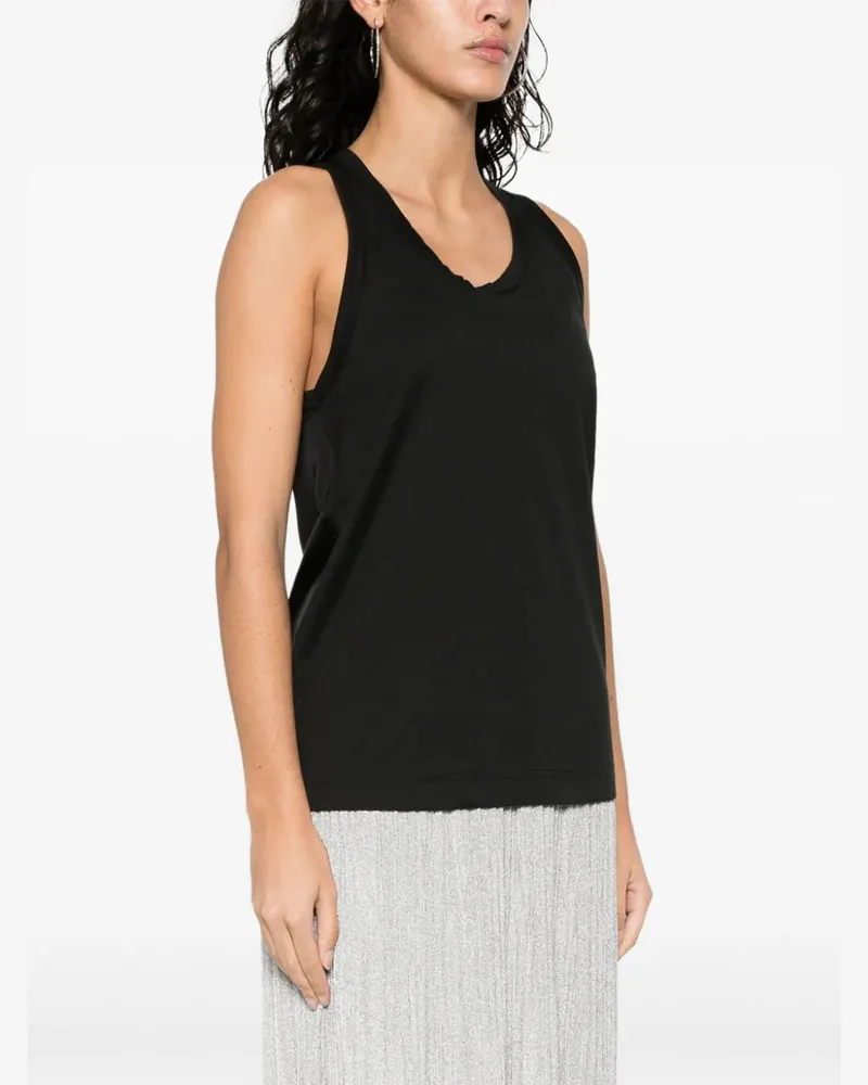 Fabiana Filippi Women's Contrast-Panel Tank Top Ss24 W Black