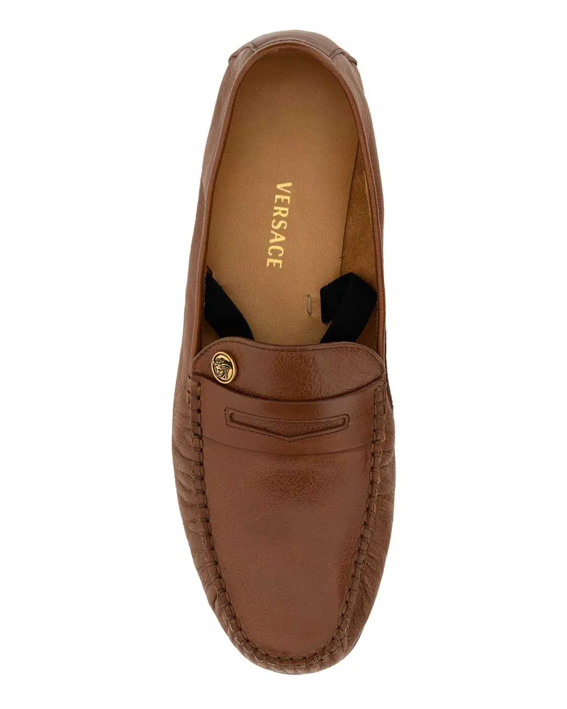 Versace Rovere Mocassini Loafers Brown