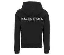 Logo-Embroidered Cotton-Elastane Hoodie — Black