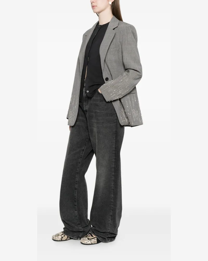 Golden Goose Sequin-Embellished Wool Blazer — Grey Grey