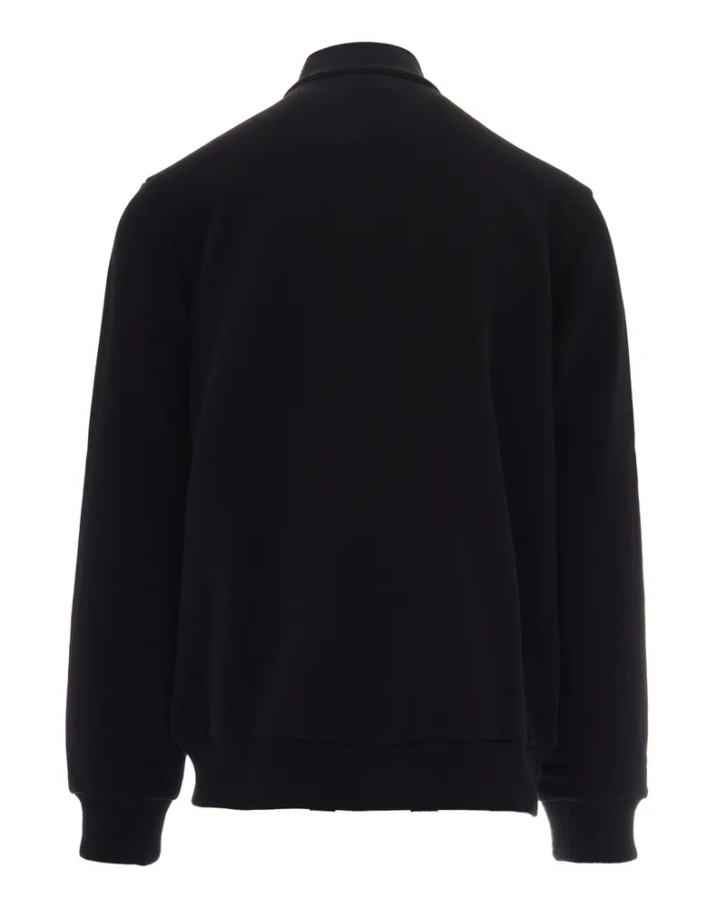Lacoste Men's Zip Sweatshirt Black Cotton Sweatshirts Sweater Black