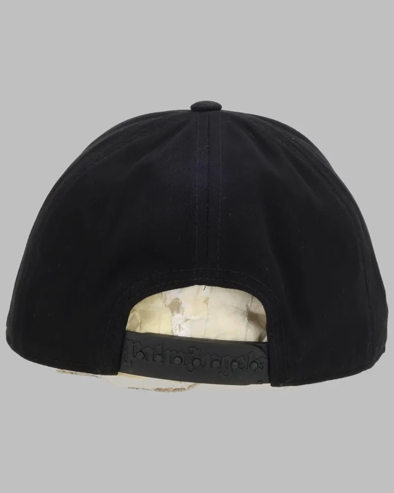 Palm Angels Men's Baseball Cap With Logo Embroidery Black Cotton Hat Black