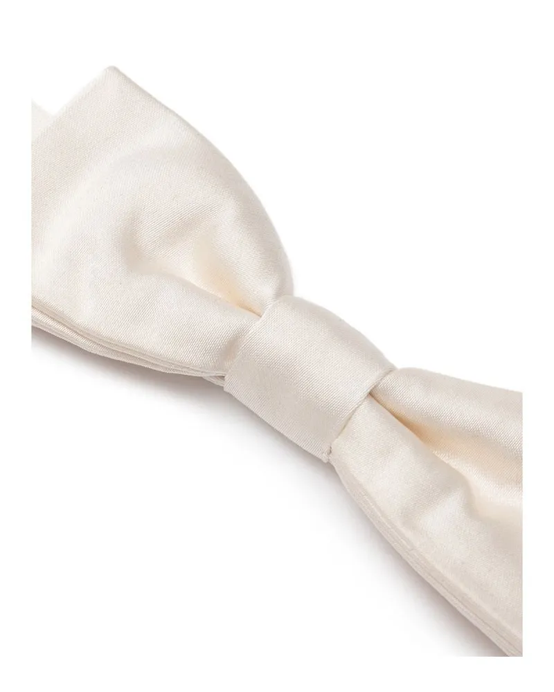 Dolce & Gabbana Men's White Silk Bowtie Accessory White