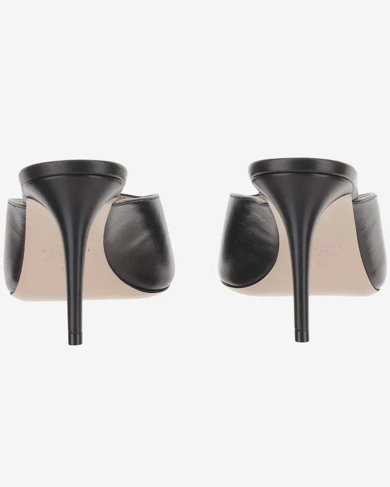 Valentino Garavani Women's Leather Heeled Sandals Black Black
