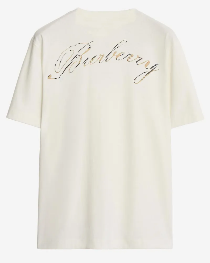 Burberry Men's Cotton T-Shirt With Logo White T-Shirts And Polos White