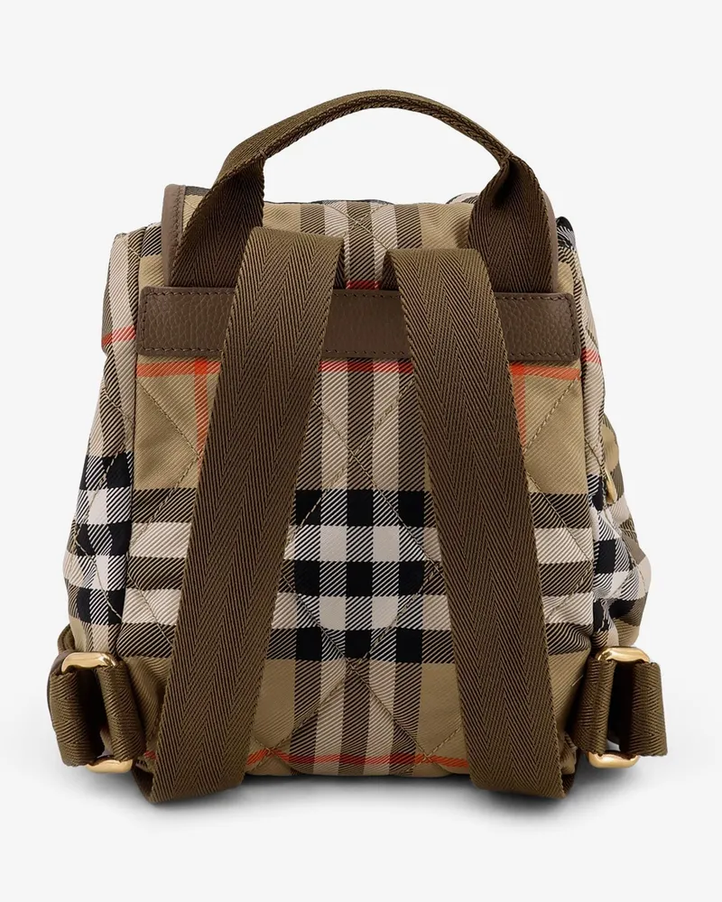 Burberry Women's Backpack Horseshoe Nylon Beige Backpacks Beige