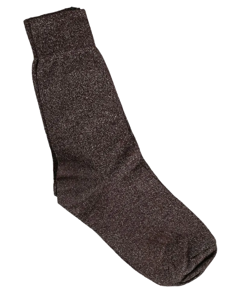 Dolce & Gabbana Women's Dark Brown Viscose Mid Calf Accessory Socks Nylon Polyester Clothing Brown