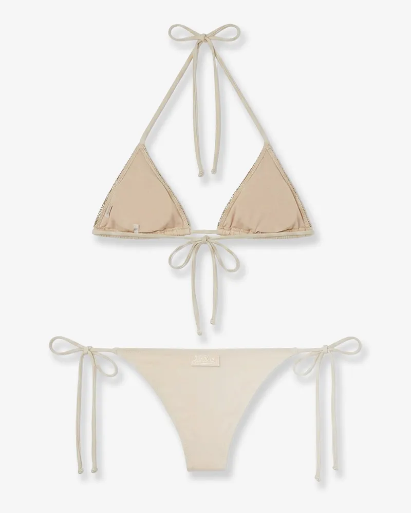 MC2 Saint Barth Women's Bikini Maleah Beige Nylon Swimwear Sea Clothing Beige
