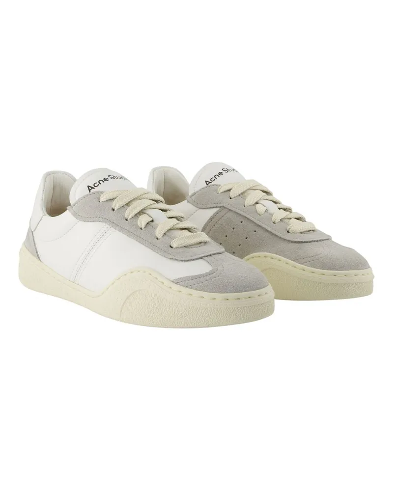 Acne Studios Women's Bars Drago W Sneakers -  Leather White Lambskin Shoes White