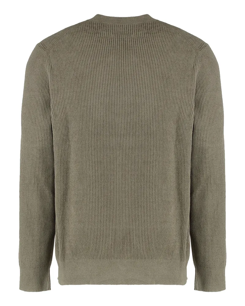 HUGO BOSS Men Sweater With Velvet Ribbing Open Brown Viscose Sweatshirts Brown