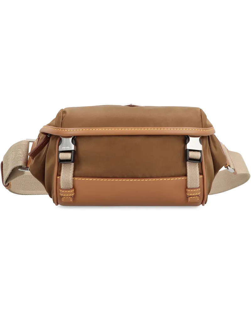 Prada Men's Messenger Bag Re-Nylon Cork Polyamide Brown