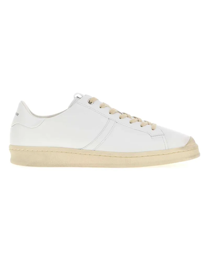 Jil Sander Crepe-Sole Low-Top Sneaker — White White