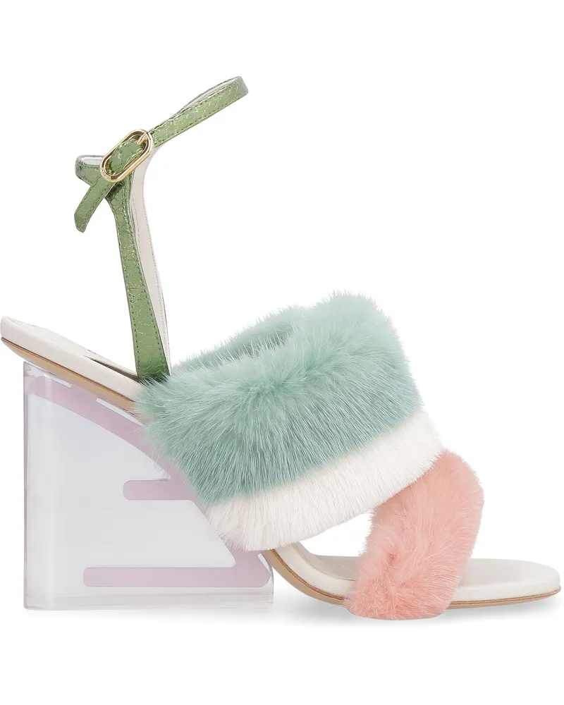 Fendi Women's First Heeled Sandals Leather Multicolor