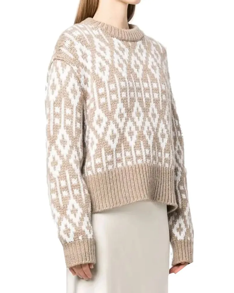 Brunello Cucinelli Women Brown Cashmere Sweater Clothing Beige