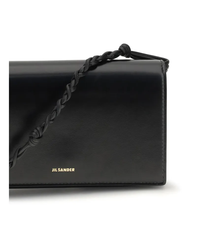 Jil Sander Women's Wallet Tangle Black Calf Leather & Purses Black