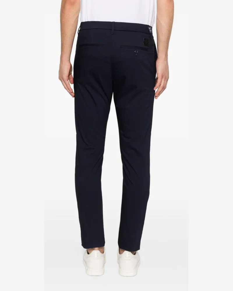 Jacob Cohën Men's Trousers Tapered Night Blue Cotton Navy
