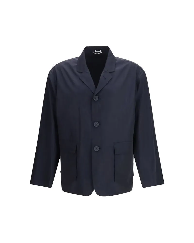 Thom Browne Men's Blue Polyester Coat Clothing Navy