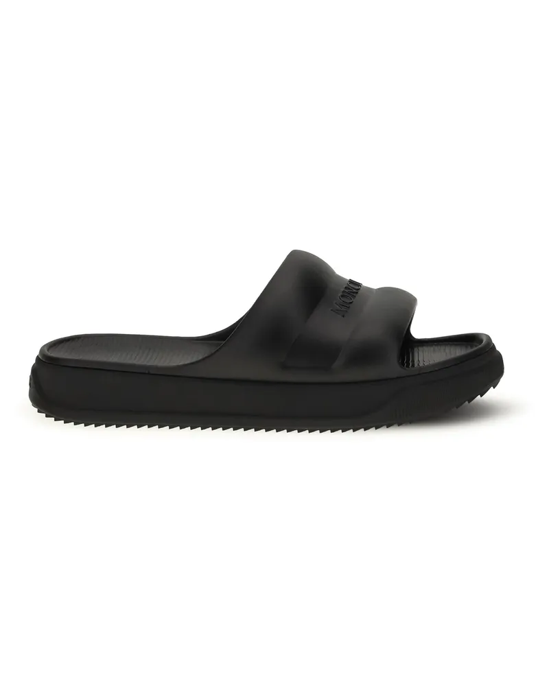 Moncler Women's Slide Sandals Altive Black Rubber Black