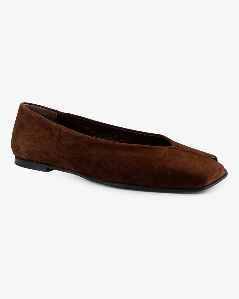 Alohas Women's Ballerinas Brown Suede Ballerina Shoes Brown