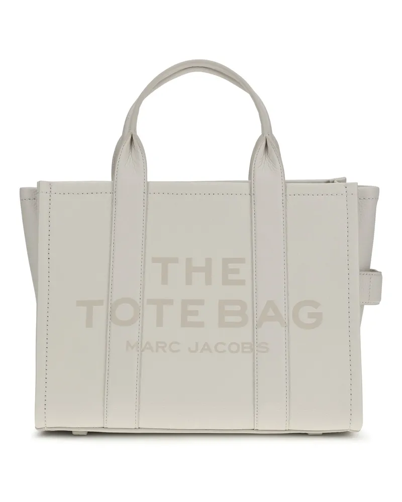 Marc Jacobs Women's Medium Tote Handbag Calf Leather White Handbags Hand Bags White