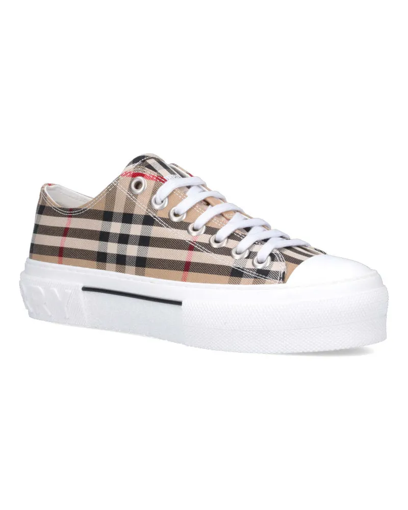 Burberry Women's Sneakers Beige Cotton Beige