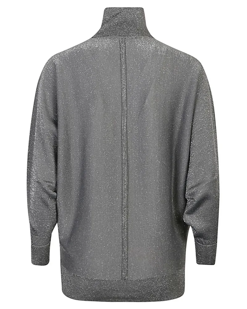 Circus Hotel Viscose Turtleneck Sweater — Gray Gray