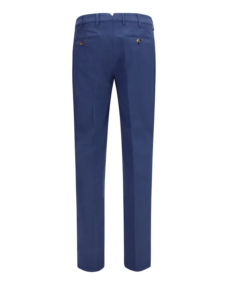 Brunello Cucinelli Men's Cotton Pants Denim Cotton; Elastane Trousers Navy