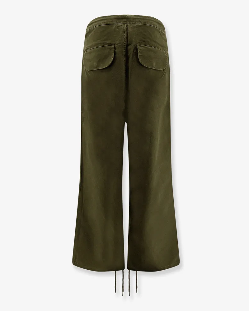 Entire Studios Unisex Cargo Trousers With Drawstring Green Cotton Green