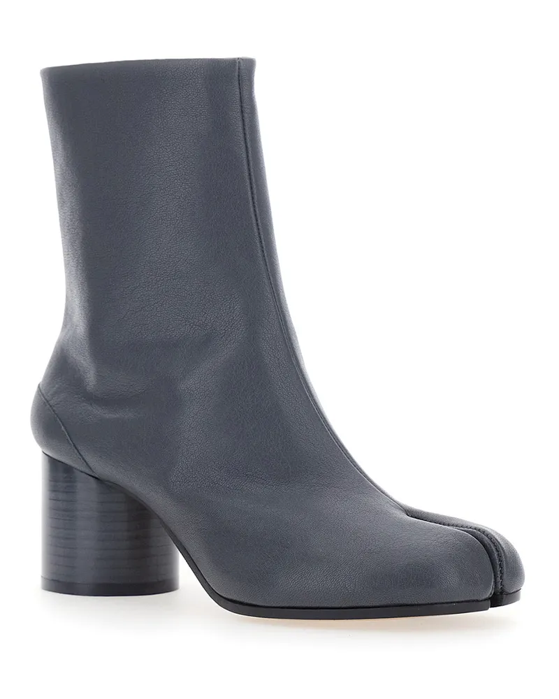 Maison Margiela Women's Ankle Boots Tabi Leather Grey Sheep Gray