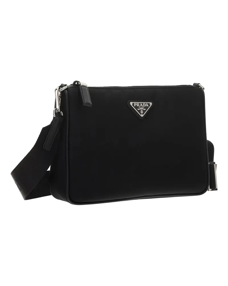 Prada Men's Shoulder Bag Nero Recycled Polyamide Black