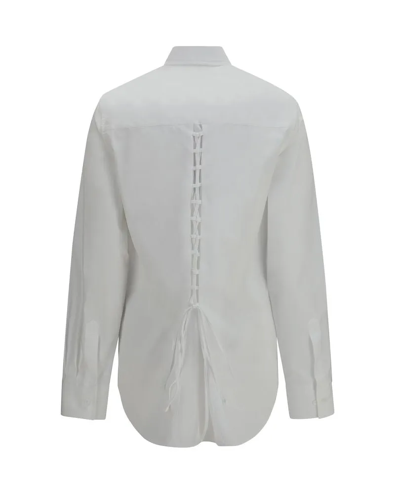 Ermanno Scervino Women's White Cotton Dress Shirt White